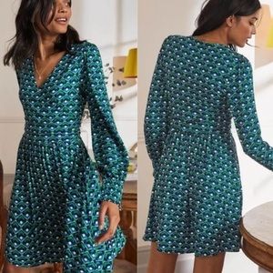 Boden Long Sleeve Printed Dress
